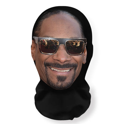 3D Printed Funny Full Face Mask Elastic Mesh Balaclava with Ice Silk Sunscreen Scarf Breathable Halloween Cosplay Party Costume Prop for Men Women