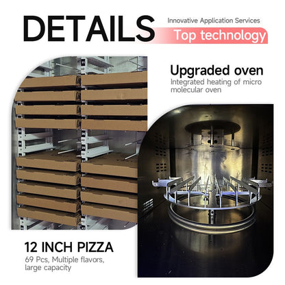 Outdoor Pizza Vending Machine for Sale 69 Pcs 12 Inch Pizza Full Automatic Outside Vending Machine Good Quality