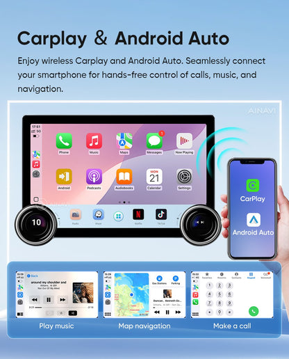 Ainavi 2K Screen Car Radio For Toyota RAV4 2020 2021 2022 2023 2024 2025 XA50 RAV 4 Wireless Carplay Android Auto Car Multimedia