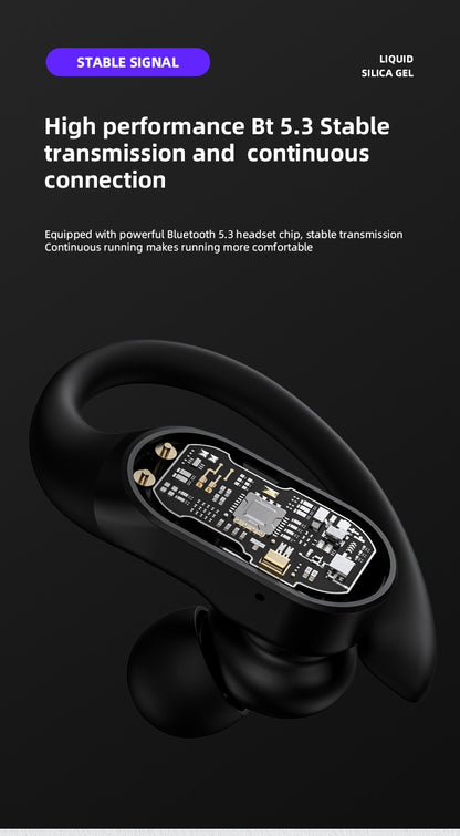 Fones de ouvido sem fio Lenovo LP75 TWS Bluetooth 5.3 com redução de ruído, gancho esportivo, estéreo HiFi, à prova d'água para jogos