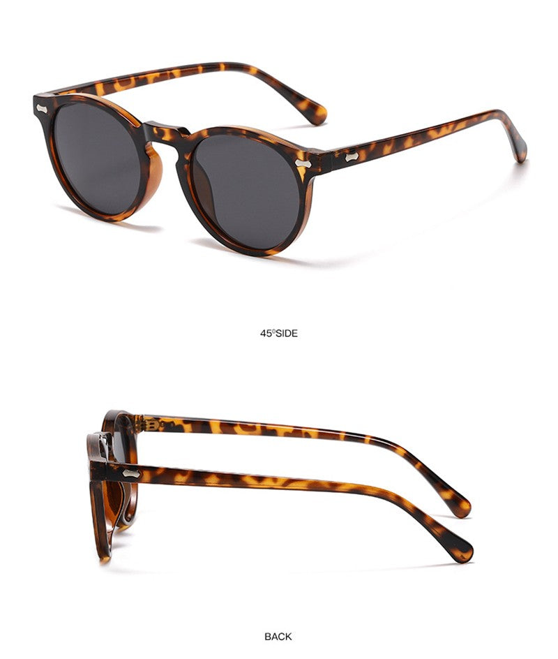 Óculos de Sol Redondos Retrô Masculinos Femininos Pequenos Moda Polarizados Óculos de Sol para Homens e Mulheres Óculos de Condução Estilo Vintage Literário