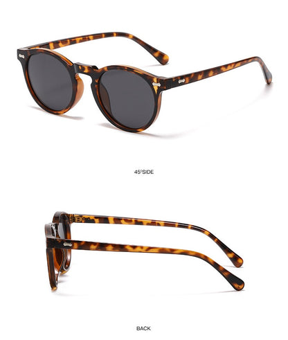 Óculos de Sol Redondos Retrô Masculinos Femininos Pequenos Moda Polarizados Óculos de Sol para Homens e Mulheres Óculos de Condução Estilo Vintage Literário