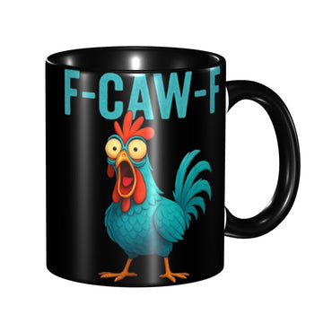 Funny F-Caw-F Chicken FCAWF Mug Fun Tea Cup Gift For Women Men