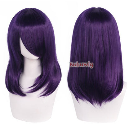 Bubuwig Synthetic Hair 30 Colors 40cm Long Straight Anime Fashion Lolita Cosplay Wigs Pure Color Blue Blonde Wig Heat Resistant