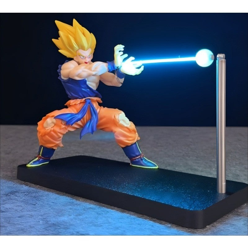 Dragon Ball Son Goku Night Light Anime Touch Kamehameha Night Light Creative Desk Decoration Cool Model Doll Boys  Gifts