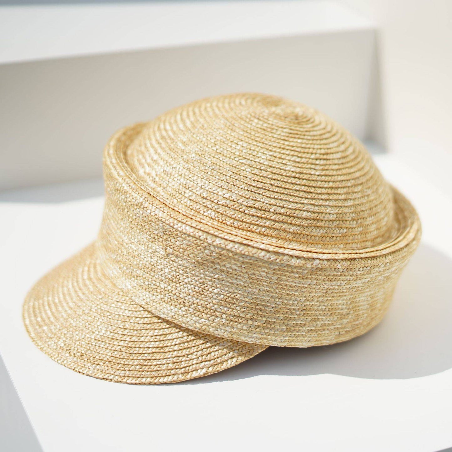 Chapéu Feminino de Sol de Verão Chapéu de Palha Irregular Viseira Chapéu Newsboy Atividades ao Ar Livre Rua Praia Viagem Chapéus Derby Base