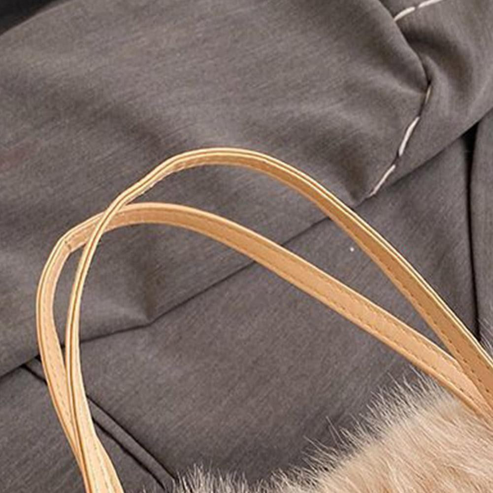 Faux Fur Tote Bag Women's Bucket Plush Light Luxury Ladies Handbags Soft Winter Crossbody Shoulder Bags