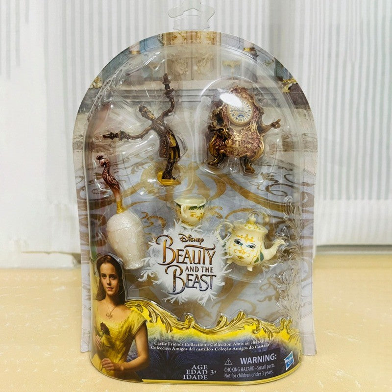Hasbro Disney A Bela e a Fera Amigos do Castelo Anime Boneco de Ação Brinquedo Colecionável Enfeite Presente Infantil