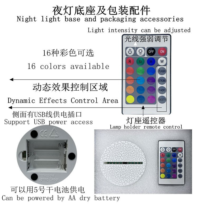 KPop K-POP Demon Hunters Kawaii Zoe Mira Rumi Saja Boys Superstar Monochrome Light Remote Control 16 Color Light Night Light