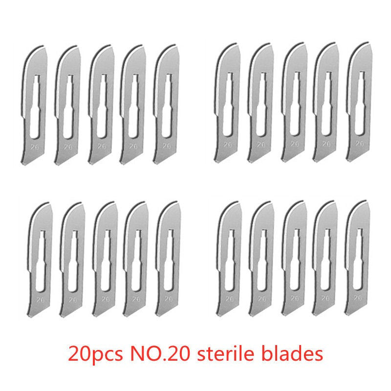 20-100pcs Carbon Steel Surgical Blades for DIY Cutting Phone Repair Carving Animal Eyebrow Grooming Maintenance Scalpel Knife