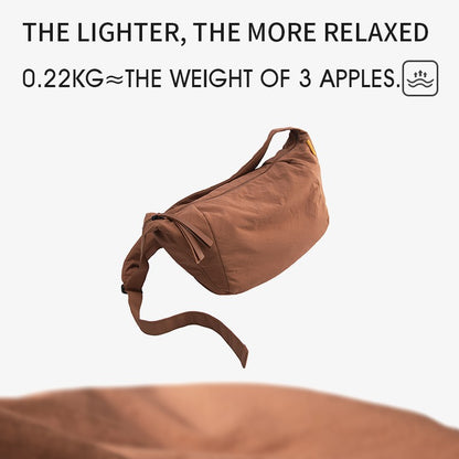 LEFF Simple Women's Crossbody Bag 2025 New Travel Casual Bag Outdoor Waterproof High Quality Shoulder Bag Uinsex Solid Colored