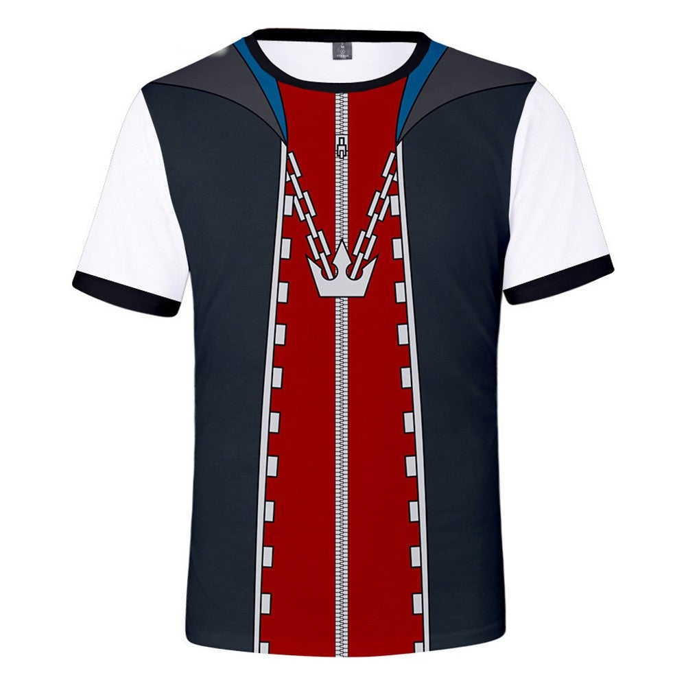 Hot Game Kingdom Hearts 3d Printed T-shirt Fashion Short sleeve Cosplay Street Style Tops Men Women Kids T shirt Size (100-6XL)