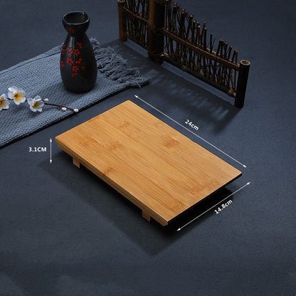 Bamboo Sushi Board boat plate Rectangular Platform Cooking Sashimi basin Japanese Korean Cuisine Tableware Serving Plate Tray