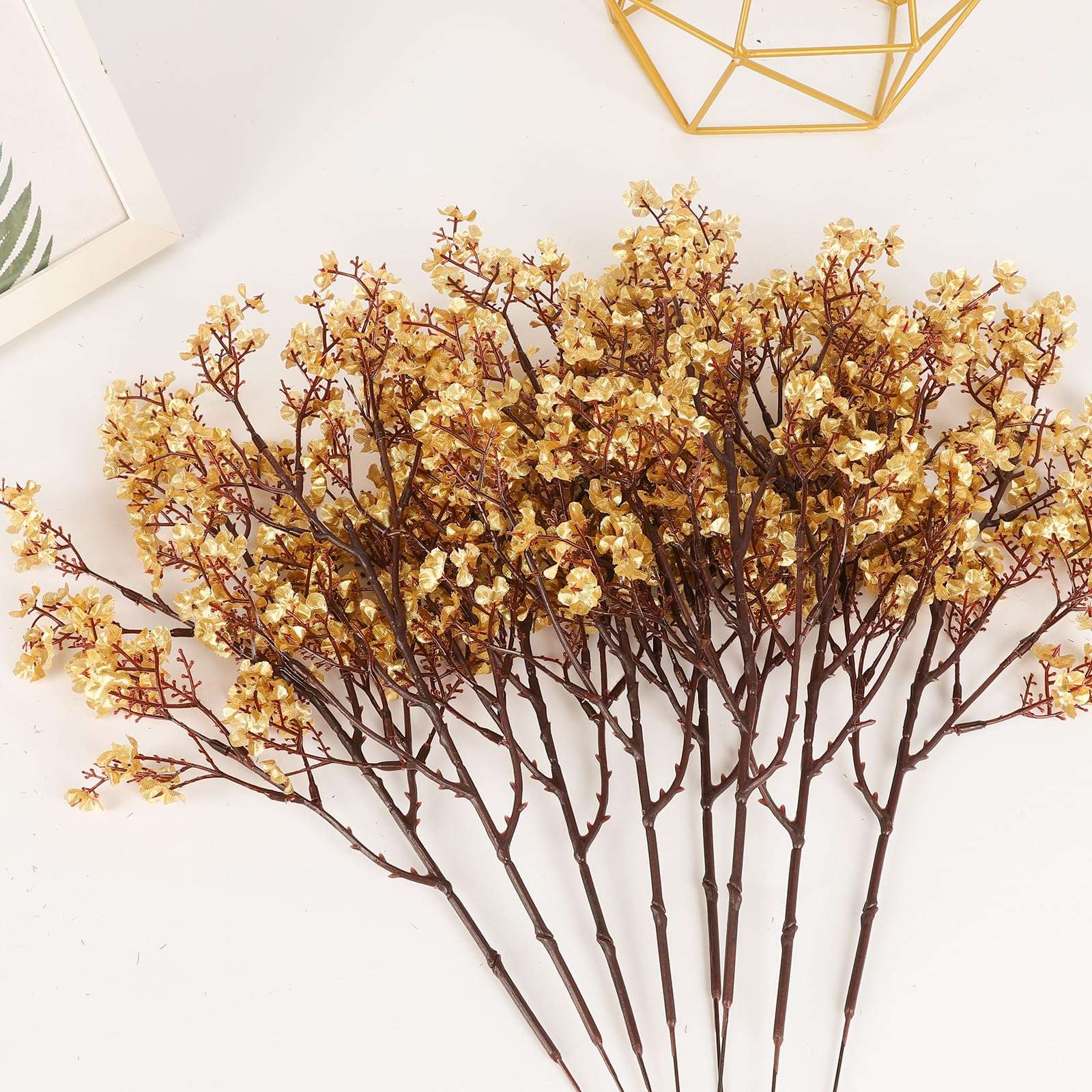 3/5 Pcs Artificial Baby's Breath Fake Flowers for Home Wedding Party Table Arrangements Farmhouse Decoration Faux Gypsophila