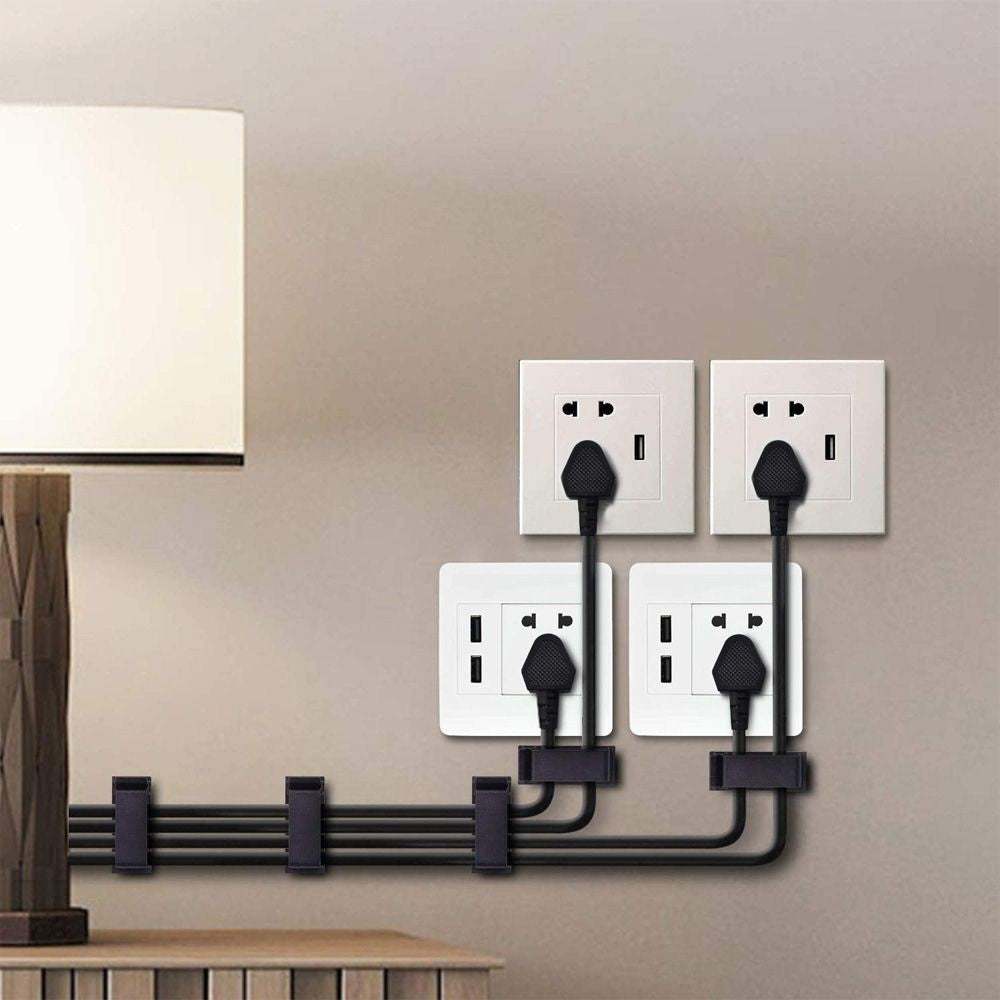 Organizador Suporte de Fios Autoadesivo Braçadeira de Cabo de Mesa Gerenciamento de Cabos Suprimentos de Equipamentos Elétricos Clipe de Fixação
