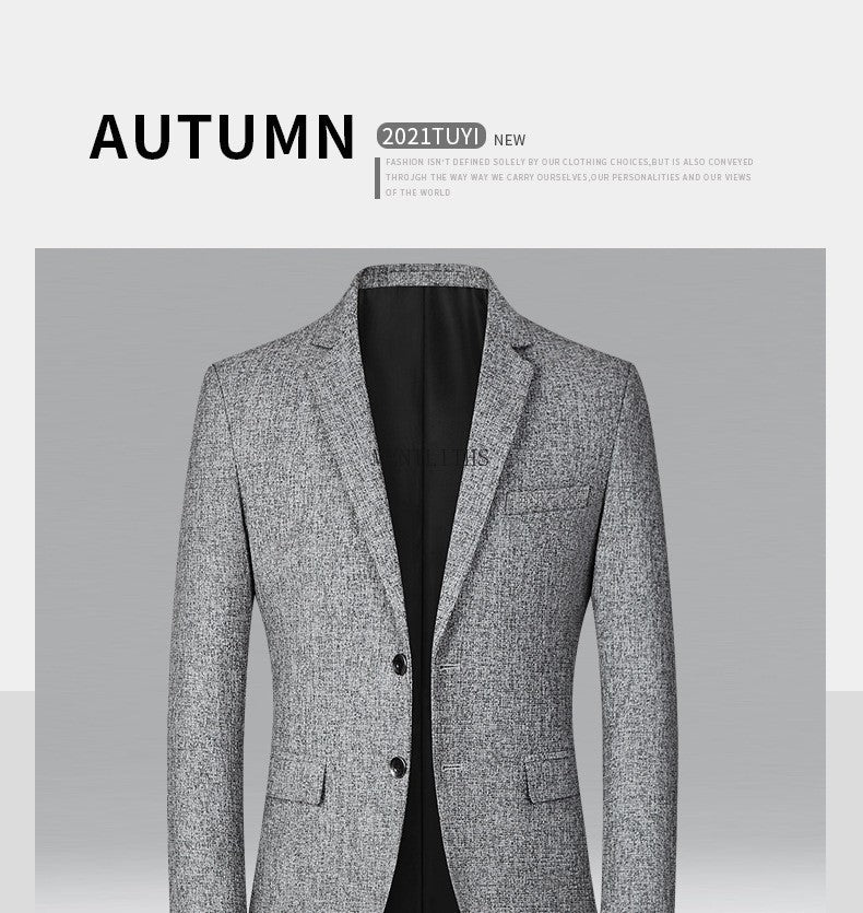 Men's Blazer Casual Suit Spring Thin Middle-aged Top Jacket Blazers for Men Men Suit