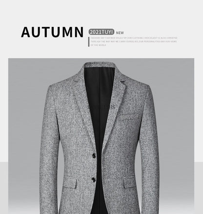 Men's Blazer Casual Suit Spring Thin Middle-aged Top Jacket Blazers for Men Men Suit