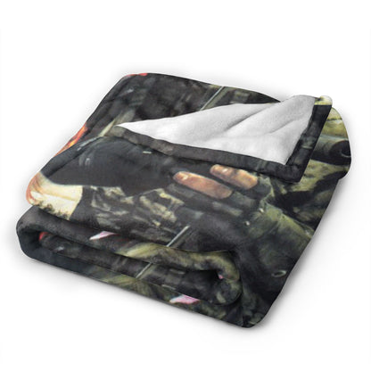 Cobertor Super Macio Infantil Jogo Decorativo Metal Gear Solid Cobertor de Flannel para Cama Sofá Cadeira Macio