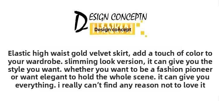 Plus Size Plus Size Women's Velvet Pleated A- Line Midi Skirt Autumn Winter Slimming Half-length Versatile Fashionable Commut...