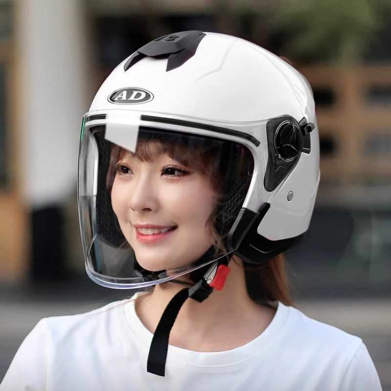 GB Certified Electric Car Helmet Ladies Winter Warm Battery Car Helmet Four Seasons General Motorcycle Half Helmet Male