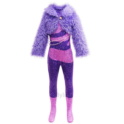 Gazelle Cosplay Costume Jumpsuit Carnival Party Singer Stage Performance Outfits Halloween Anime Zootopia Dress Up Clothes Set