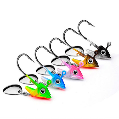 1pc Anzol Jig Head 7.5g 10.5g 15g Iscas de Pesca Giratórias de Lantejoula Metálicas Colheres Anzóis Jigging Jigs Iscas de Pesca Material de Pesca