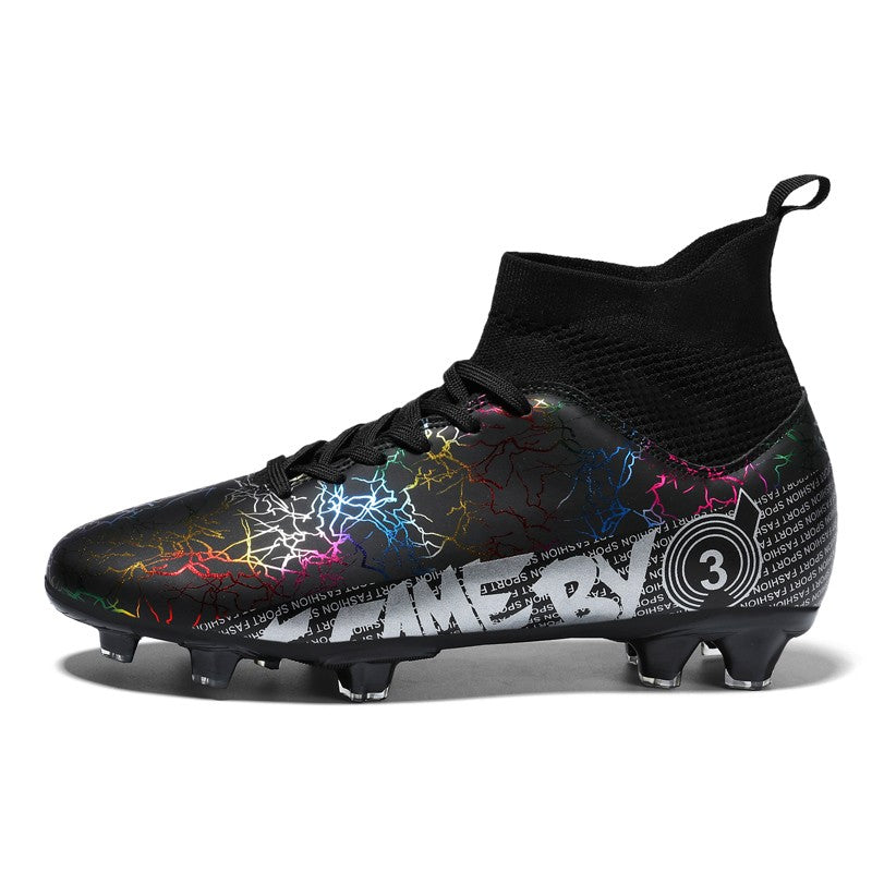 New Football Boots For Man, High Top FG/TF Soccer Shoes High Quality Kids Anti-Slip Grass Training Soccer Cleats Wide Size 31-48