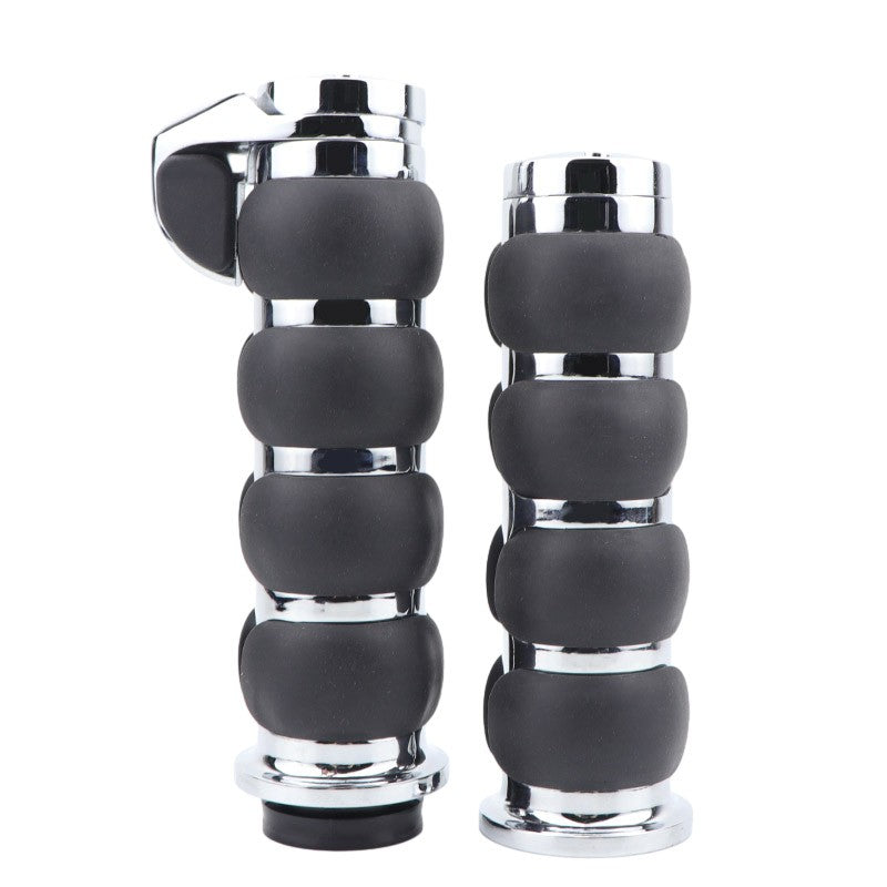 Manoplas de Guidão de Moto 25mm 1" para Harley Cruiser Chopper Custom Suzuki Boulevard M109R Road Glide