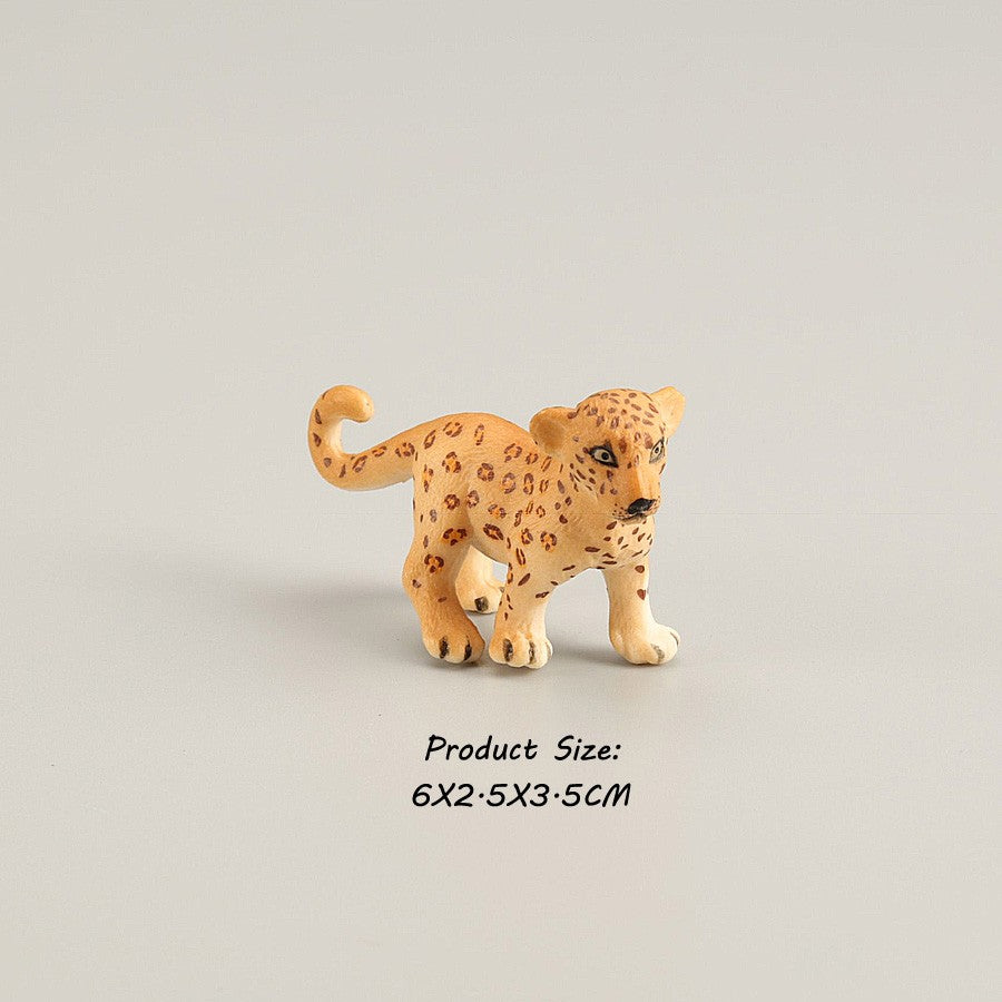 Brinquedos de Figuras de Animais Selvagens Leão Tigre Leopardo Pantera Guepardo Brinquedos de Plástico Animais da Selva Bonecos de Ação Presentes para Crianças
