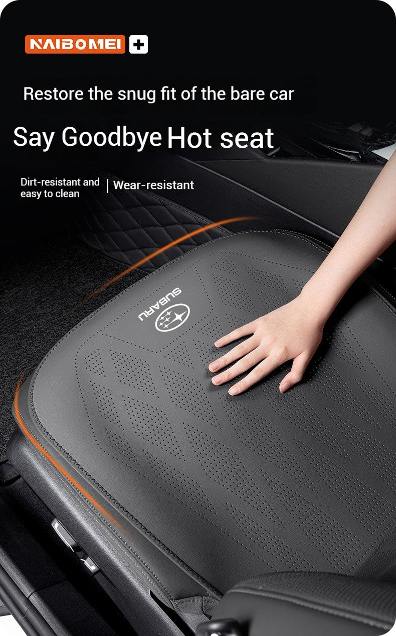 Almofada de Assento Ventilada de Couro para Carro Capa de Assento para Subaru STI Brz Wrx Xv Ascent Forester Outback Impreza Legacy Acessórios