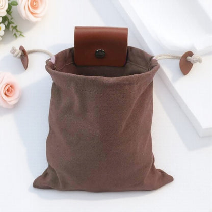 Multipurpose Collapsible Canvas Foraging Bag Berry Mushroom Picker Drawstring for Camping Hiking Beachcombing Outdoor Gear