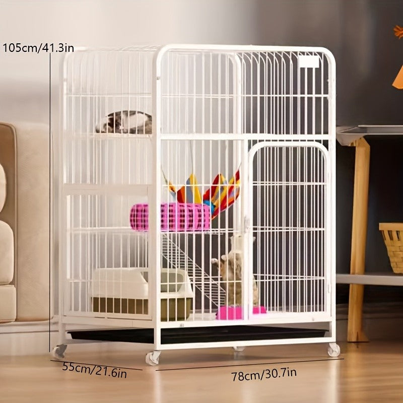 Gaiola para Cães com Tubo Quadrado Preto, Extra Grande, Espaço Livre, Casa para Gatos de Estimação, Casas Internas para Gatos de Pequeno e Médio Porte
