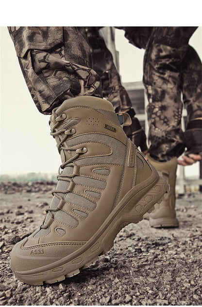 High Top Waterproof Men's Tactical Boots Hiking Shoes Large Size 47 Outdoor Sneakers Hiking Boots Non Slip Motorcycle Boots Men