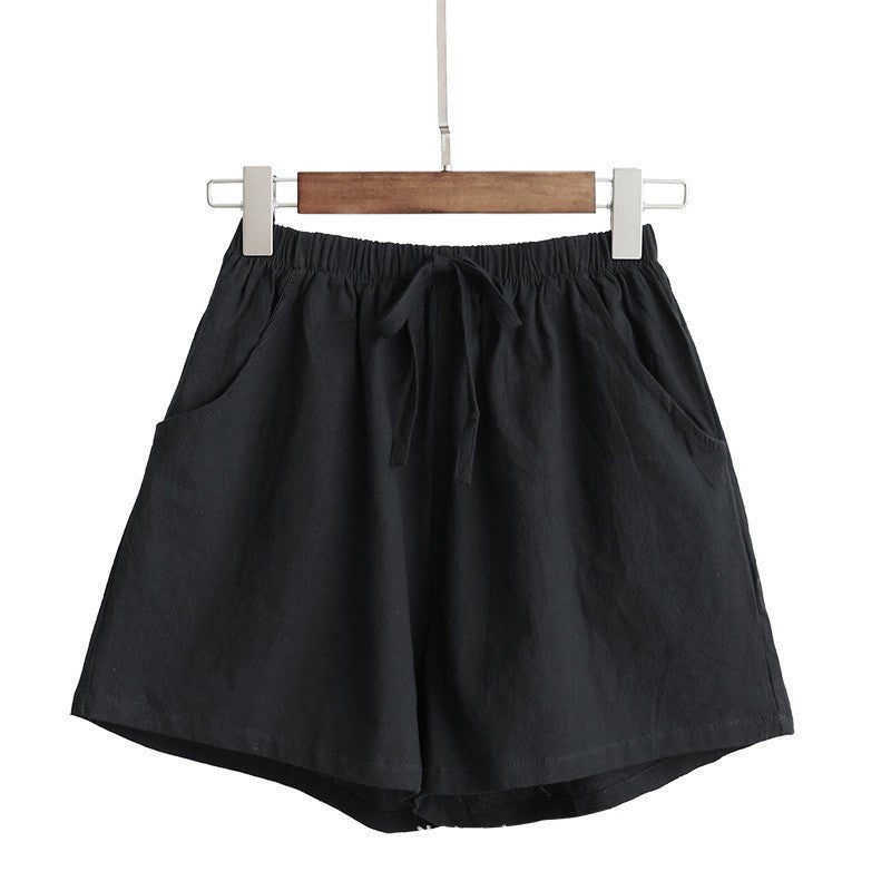Summer Women Cotton Linen Shorts High Waist Shorts Short Pants Women Fashion Casual Sports Shorts Female S-3XL