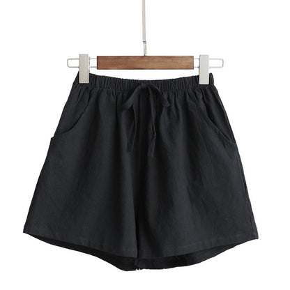 Summer Women Cotton Linen Shorts High Waist Shorts Short Pants Women Fashion Casual Sports Shorts Female S-3XL