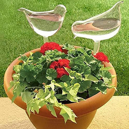 Imitation Glass Plastic Bird Plant Waterer Bird Shape Design Hand Blown Plant Watering Bulbs Garden Water Seepage Drip Device