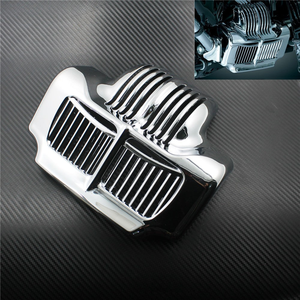 Capa de resfriador de óleo de estoque de ABS para motocicleta preto/cromado para Harley Touring Street Electra Glide Road King FLHX FLTR FLHT 2011-2016
