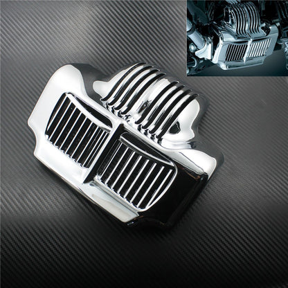 Capa de resfriador de óleo de estoque de ABS para motocicleta preto/cromado para Harley Touring Street Electra Glide Road King FLHX FLTR FLHT 2011-2016