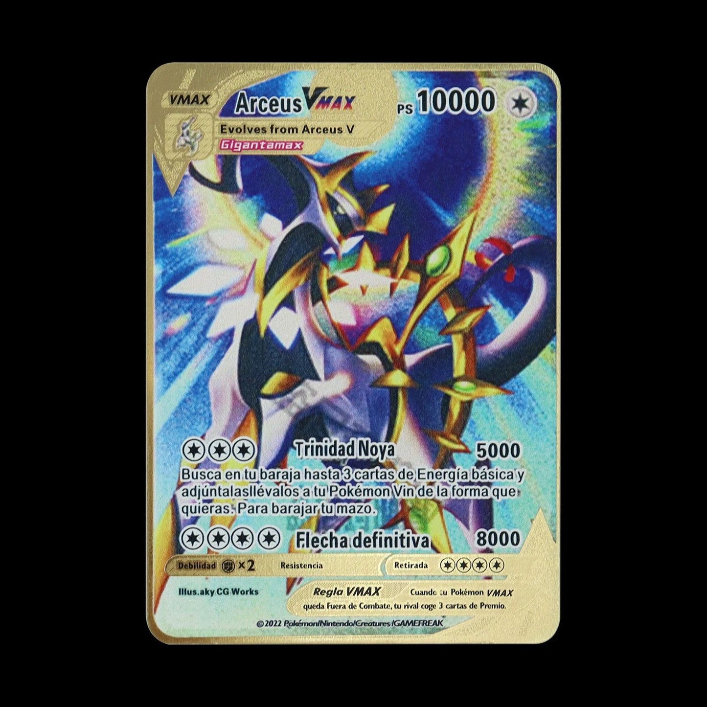 Pokémon 183200 Pontos Alto HP Cartas de Metal Douradas Pretas Inglês Francês Vmax Mega GX Coleção de Cards Charizard Pikachu Mewtwo