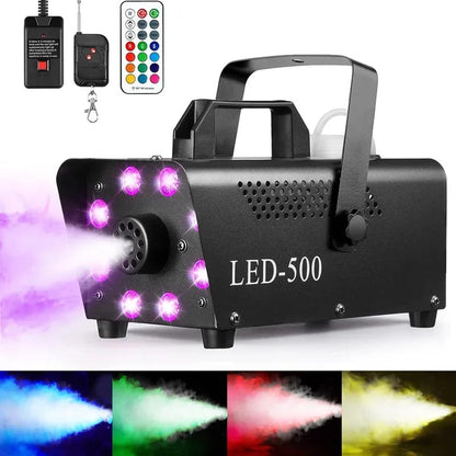 New LED Timer Disco Smoke Machine 500W Remote Dj Halloween Smoke Spraying Equipment Christmas Wedding Party Stage Fog Machine