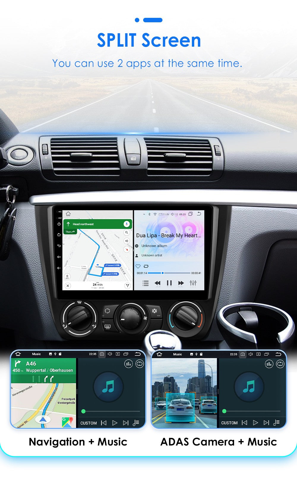 Carplay 4G Android 13 Car Radio for BMW 1 Series E81 E82 E87 E88 AT MT Auto Manual Multimedia Player Nav GPS 2Din Stereo DSP RDS