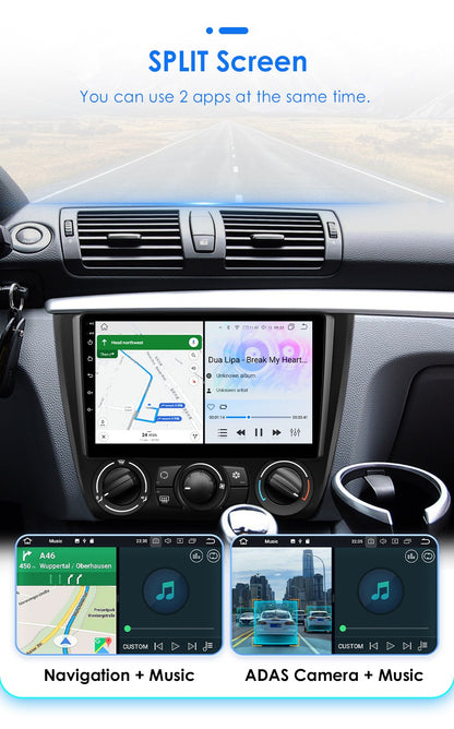 Carplay 4G Android 13 Car Radio for BMW 1 Series E81 E82 E87 E88 AT MT Auto Manual Multimedia Player Nav GPS 2Din Stereo DSP RDS
