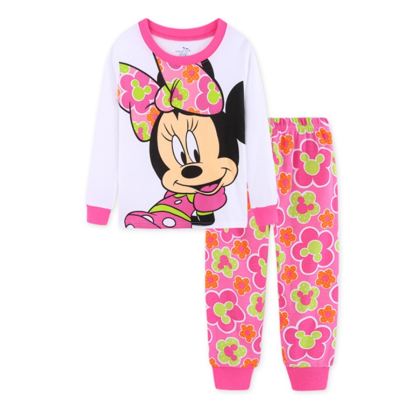 Kids Minnie Pajamas for Boys Girls Home Wear Kids Casual Sleepwear Long Sleeve Pajamas Bottoms Suit Christmas Gifts