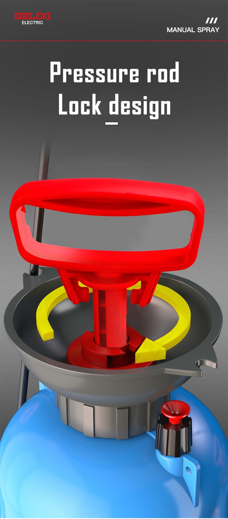 DELIXI ELECTRIC 3/5/8L Garden Sprayer Hand Pump Pressure Sprayer,Multi-Purpose Hand Pressure Garden Sprayer,for Lawn Garden