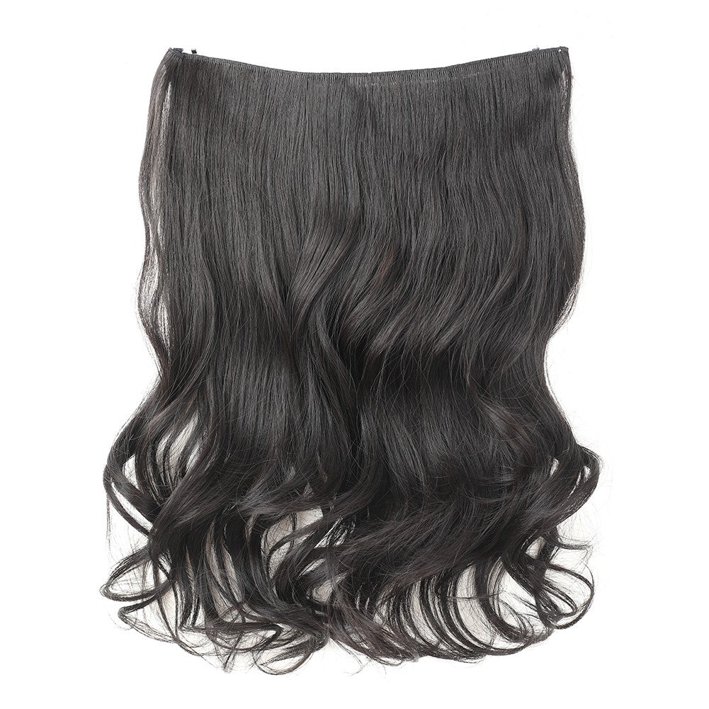 Fio Invisível em Apliques de Cabelo Sintético Ondulado 2 Presilhas em Apliques de Cabelo 45cm Fio de Nylon Peça de Cabelo Sintético para Mulheres