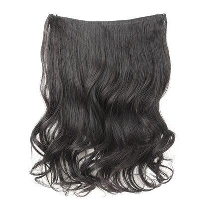 Fio Invisível em Apliques de Cabelo Sintético Ondulado 2 Presilhas em Apliques de Cabelo 45cm Fio de Nylon Peça de Cabelo Sintético para Mulheres
