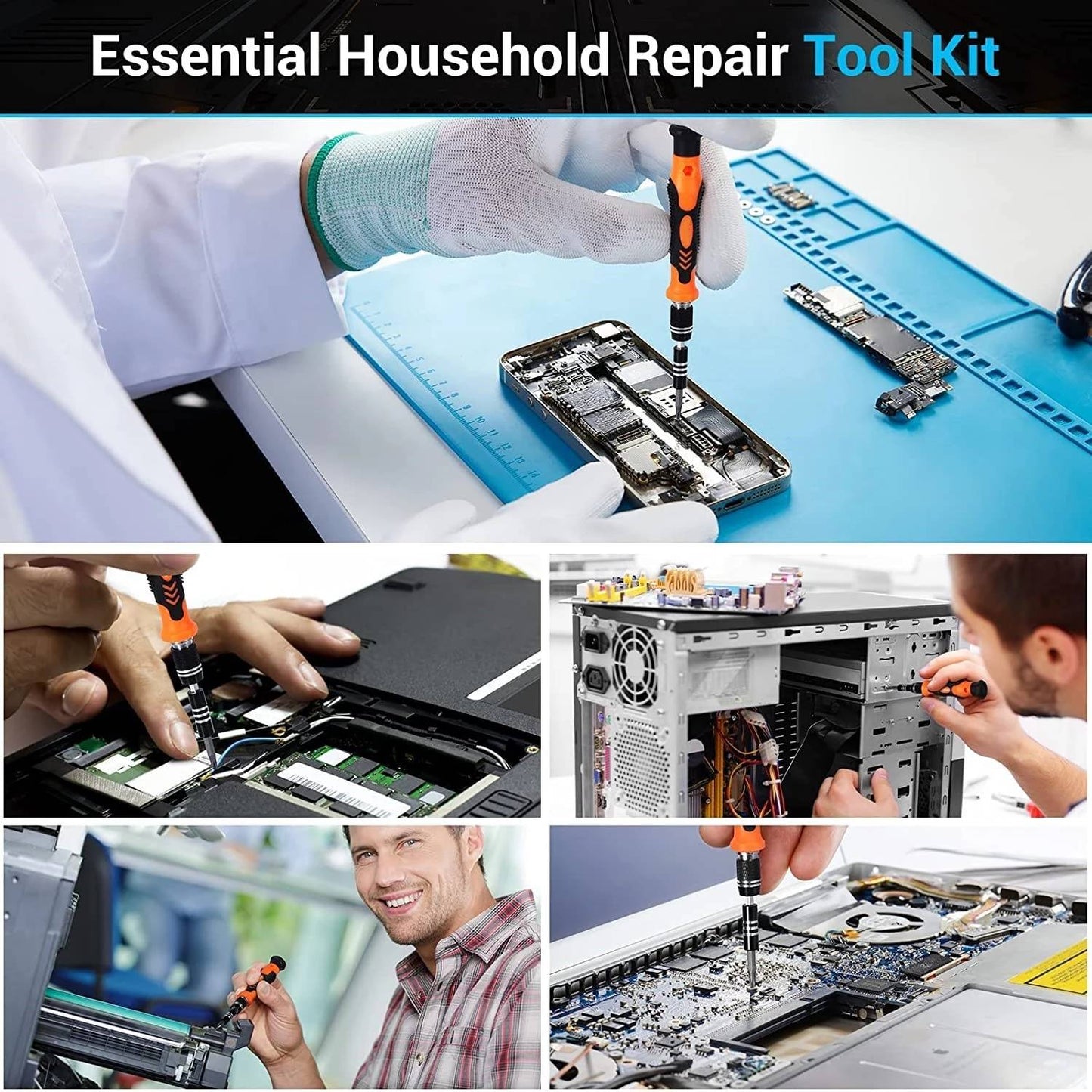 Chave de Precisão 25/115/135/140 em 1 Pontas Magnéticas de Mini Parafusos Porcas Kit de Ferramentas de Reparo Multifuncional DIY Doméstico Profissional