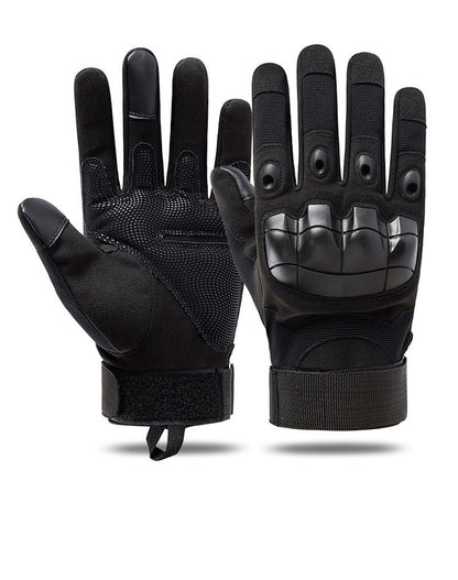 Luva de moto masculina com tela sensível ao toque, para motociclismo e motocross, proteção de dedo inteiro, Luvas Moto Preto