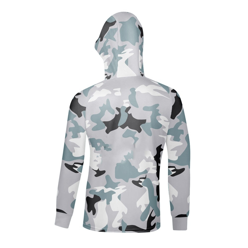 Camisetas de Pesca com Capuz Secagem Rápida Proteção Solar Camisas de Pesca Masculinas Respiráveis Manga Longa Roupas de Pesca