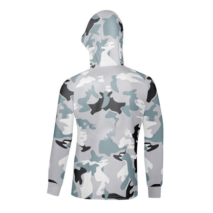 Camisetas de Pesca com Capuz Secagem Rápida Proteção Solar Camisas de Pesca Masculinas Respiráveis Manga Longa Roupas de Pesca